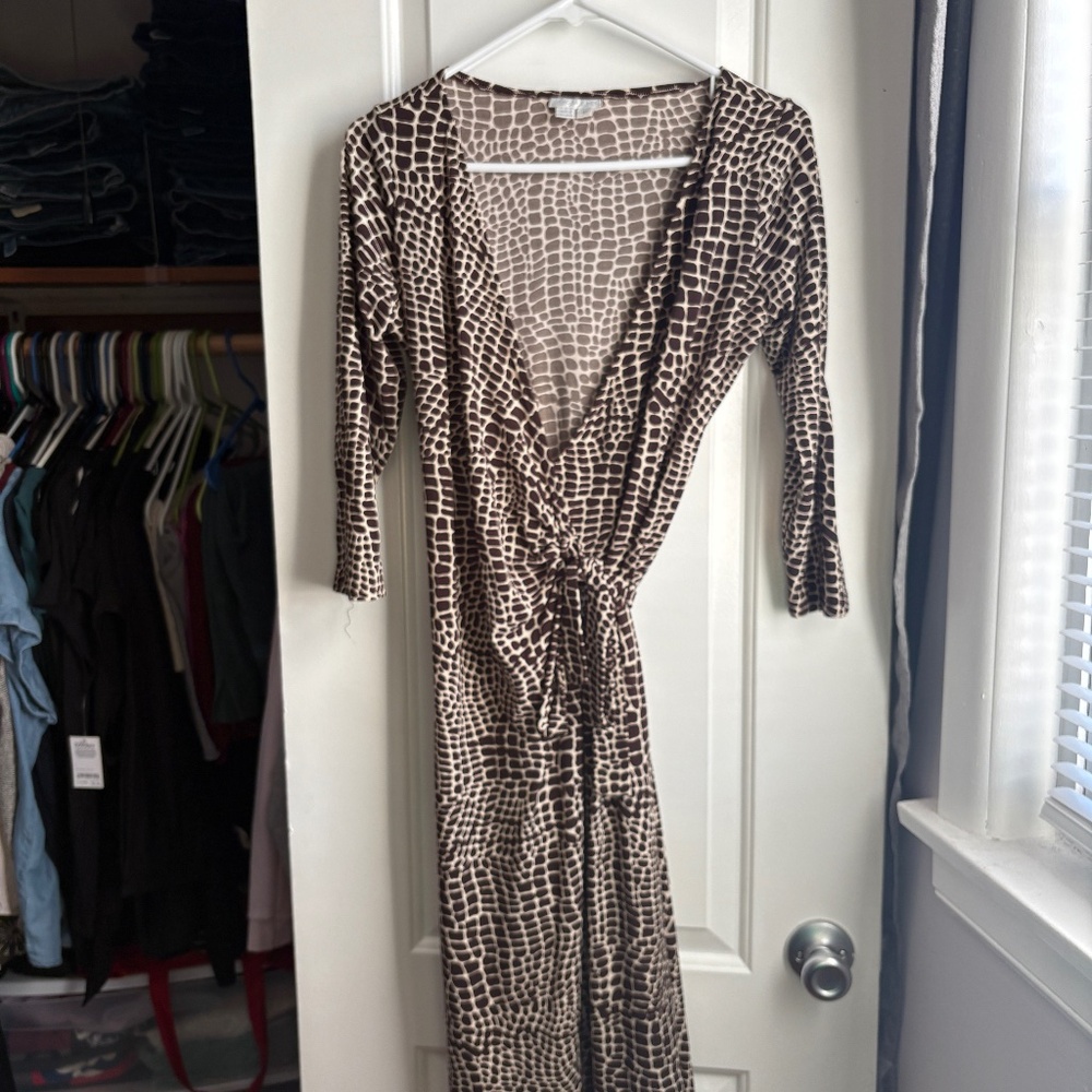REMOVING if unsold by 5/6: London Times Wrap Dress | Size 10 | 3/4 Sleeve